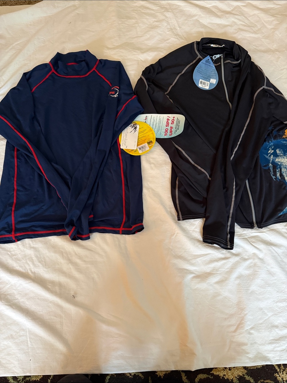 2 Sun Protection Tops 1 Surf-Graphic Zip Front Rash Jacket 2 pullover